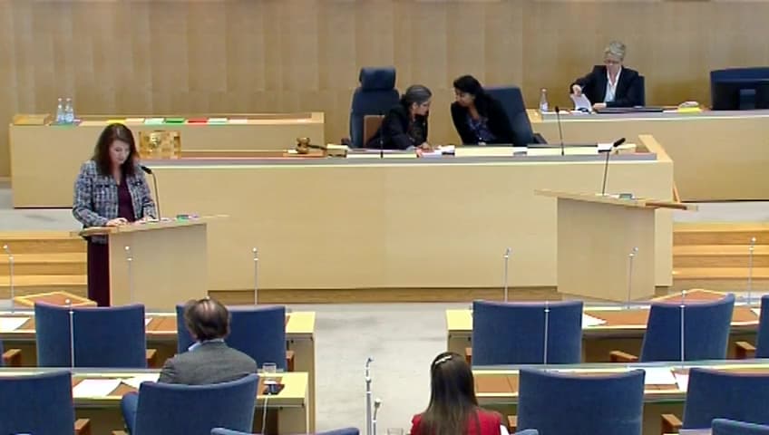 Stillbild från Interpellationsdebatt, EU-domstolens avgörande kring tvistlösning och CETA