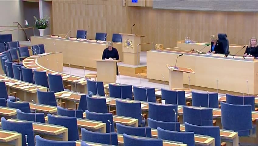 Stillbild från Interpellationsdebatt, Erkännande av folkmordet 1915 - seyfo
