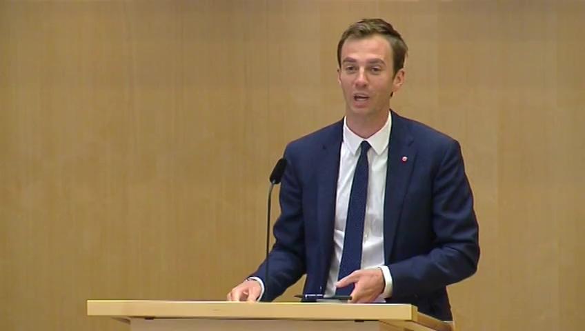 Stillbild från Debatt om förslag, En skärpt straffrättslig reglering av obehörigt tillträde till skyddsobjekt