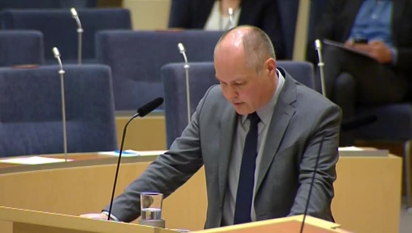 Stillbild från Interpellationsdebatt, Kostnader för domstolstolk