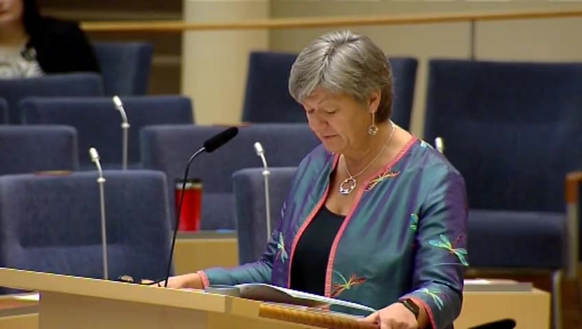 Stillbild från Interpellationsdebatt, Pomperipossaskatt för nyanlända