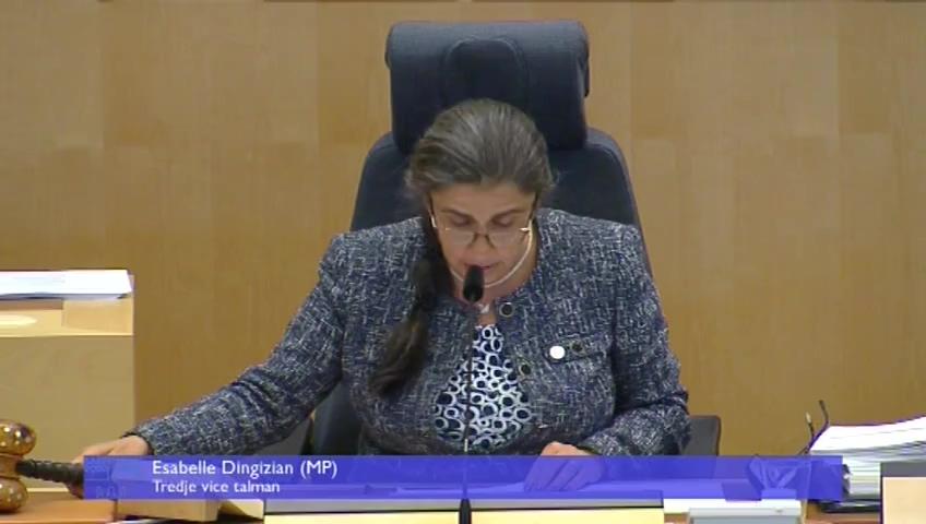 Stillbild från Debatt om förslag, Effektivare sanktioner i livsmedelskedjan