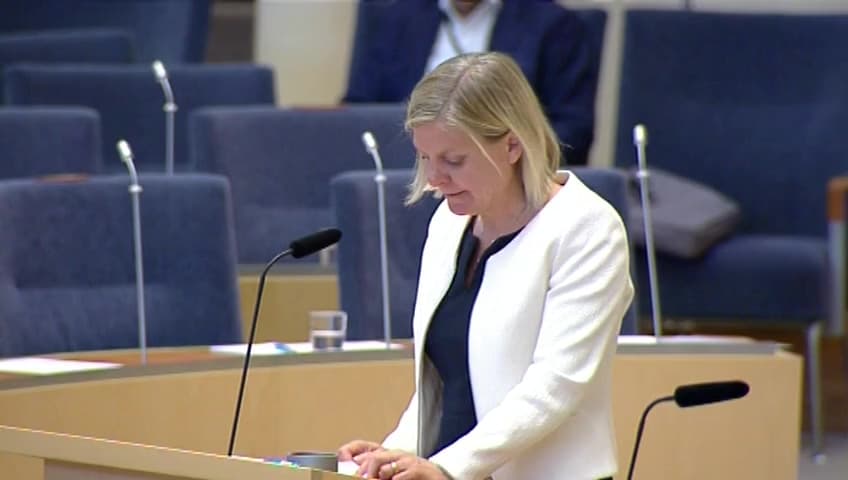 Stillbild från Interpellationsdebatt, Utfasningsplan för miljöskadliga subventioner