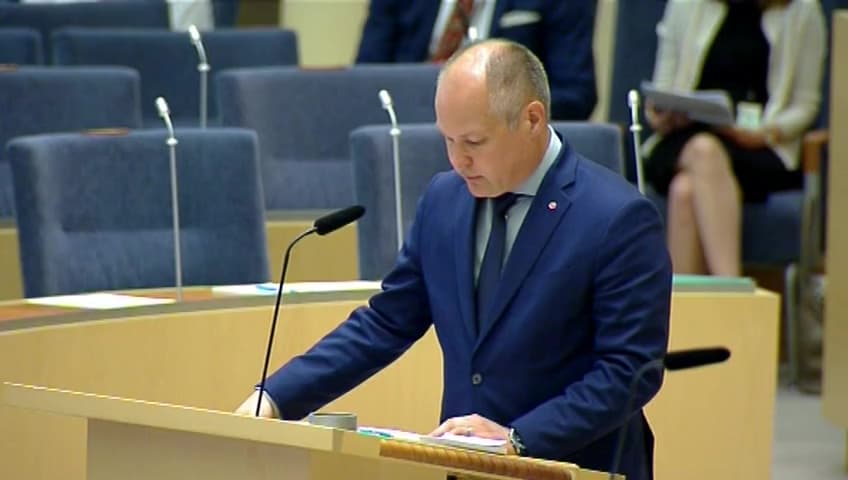 Stillbild från Interpellationsdebatt, Åtgärder mot stöldligor