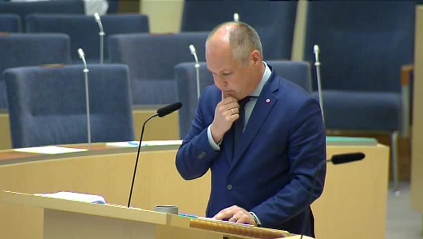 Stillbild från Interpellationsdebatt, Fara vid bilbränder