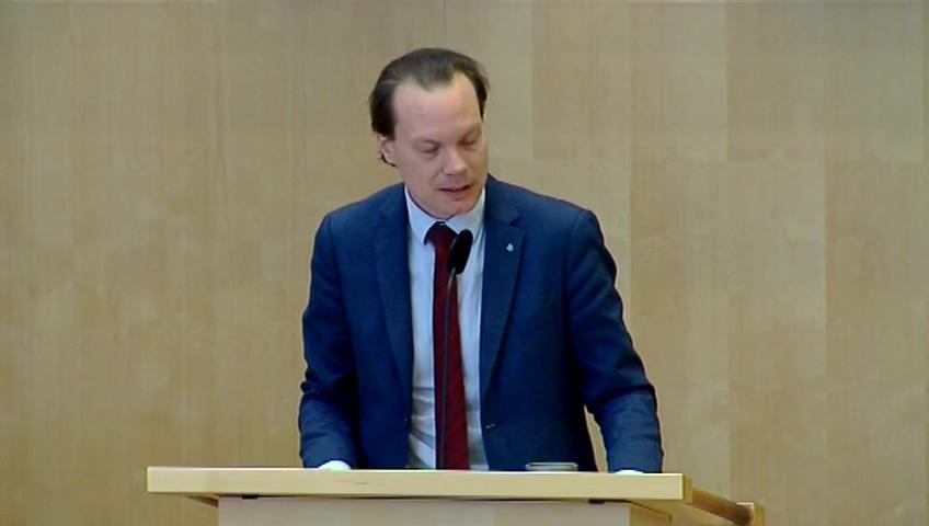 Stillbild från Debatt om förslag, Beskattning av elektroniska cigaretter och vissa andra nikotinhaltiga produkter