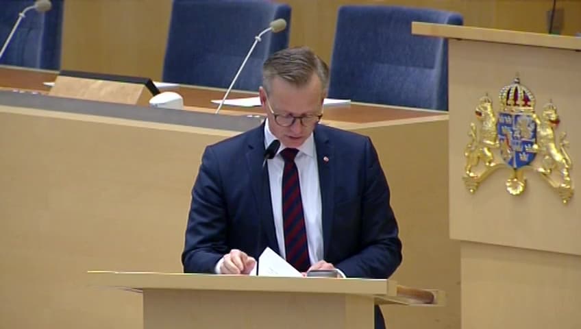 Stillbild från Interpellationsdebatt, SJ:s utveckling