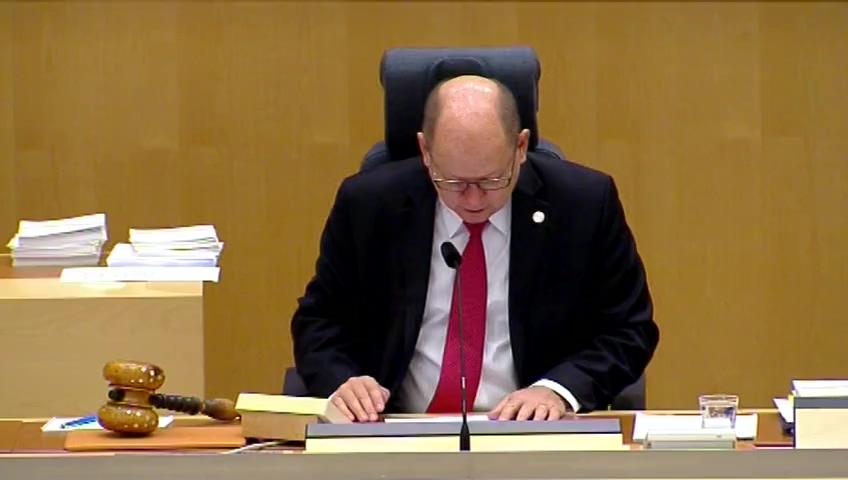 Stillbild från Debatt om förslag, En karensdag mindre i arbetslöshetsförsäkringen