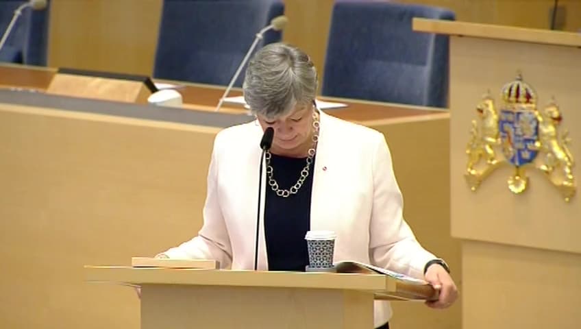 Stillbild från Interpellationsdebatt, Regionala skyddsombud