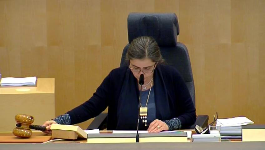 Stillbild från Debatt om förslag, Statlig ersättning till personer som har fått ändrad könstillhörighet fastställd i vissa fall