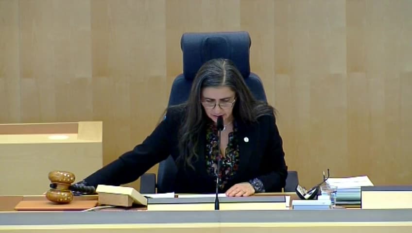 Stillbild från Interpellationsdebatt, Privatisering av statliga vägar
