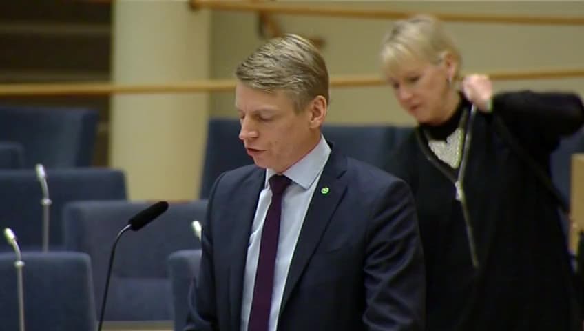 Stillbild från Interpellationsdebatt, Kontanter som en del av vår civila beredskap