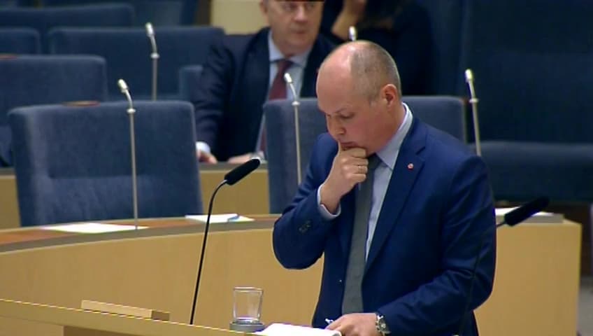 Stillbild från Interpellationsdebatt, Arbetet mot våldsbejakande extremism