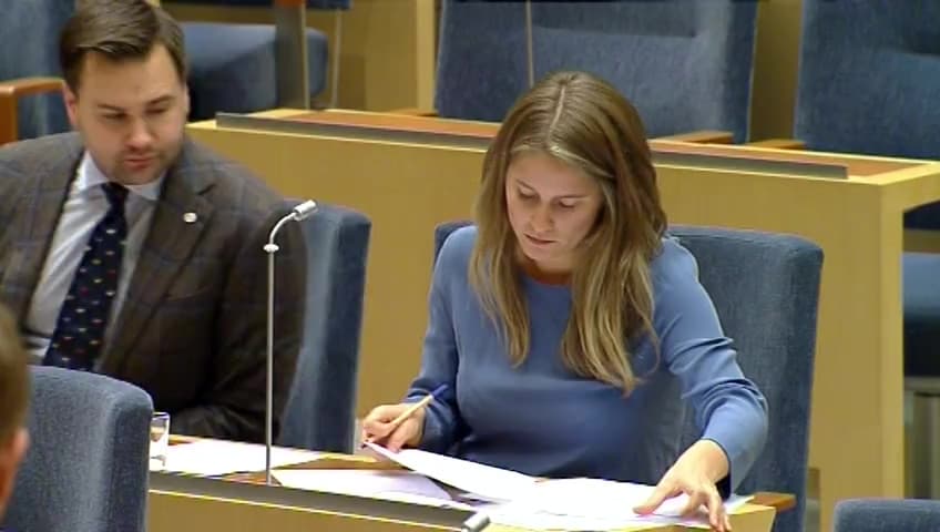 Stillbild från Interpellationsdebatt, Undervisningsgapet