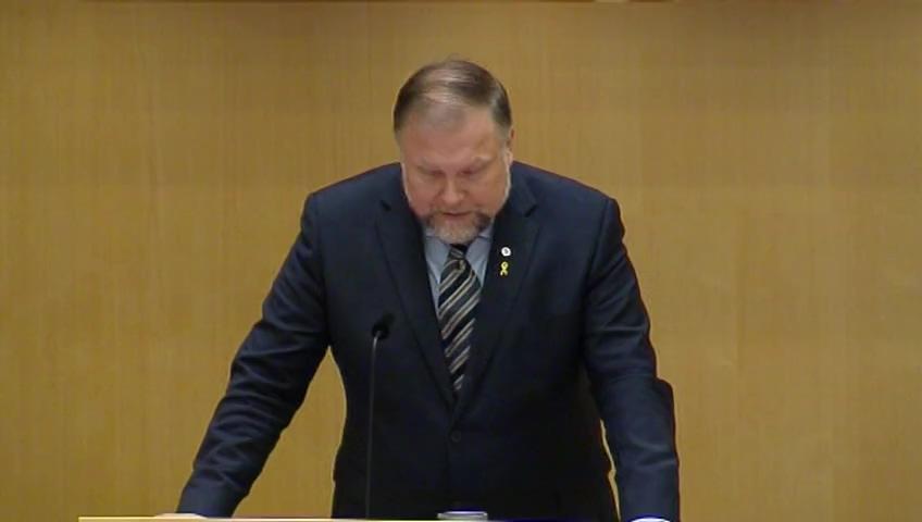 Stillbild från Debatt om förslag: Sveriges deltagande i det permanenta strukturerade samarbetet inom Europeiska unionen