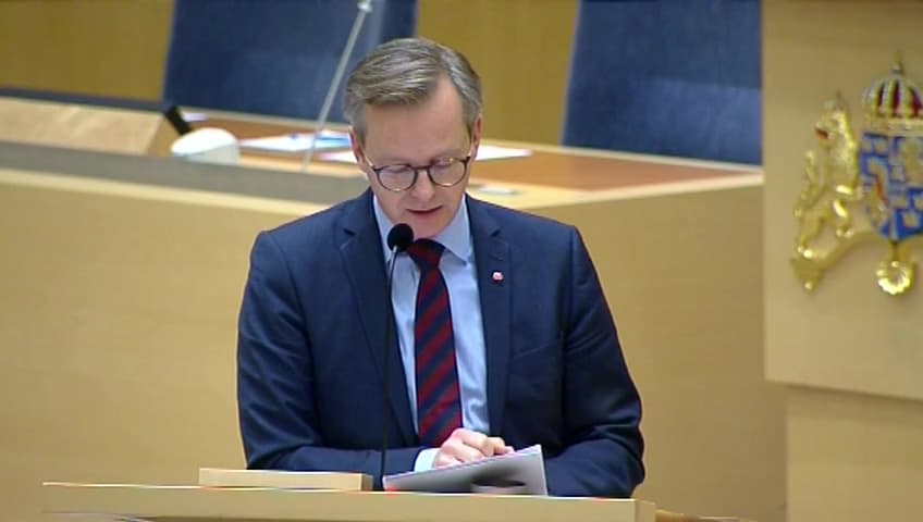 Stillbild från Interpellationsdebatt, Sveaskog och landsbygdens utveckling