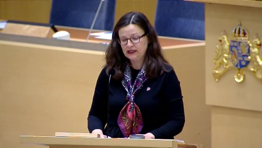 Stillbild från Interpellationsdebatt, Utbildningsplatser i gymnasieskolan