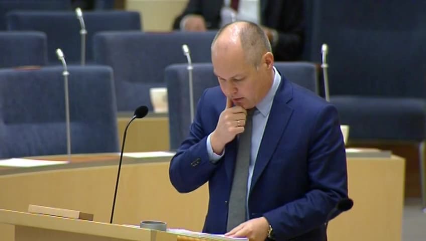 Stillbild från Interpellationsdebatt, Utredningar om sexualbrott mot barn