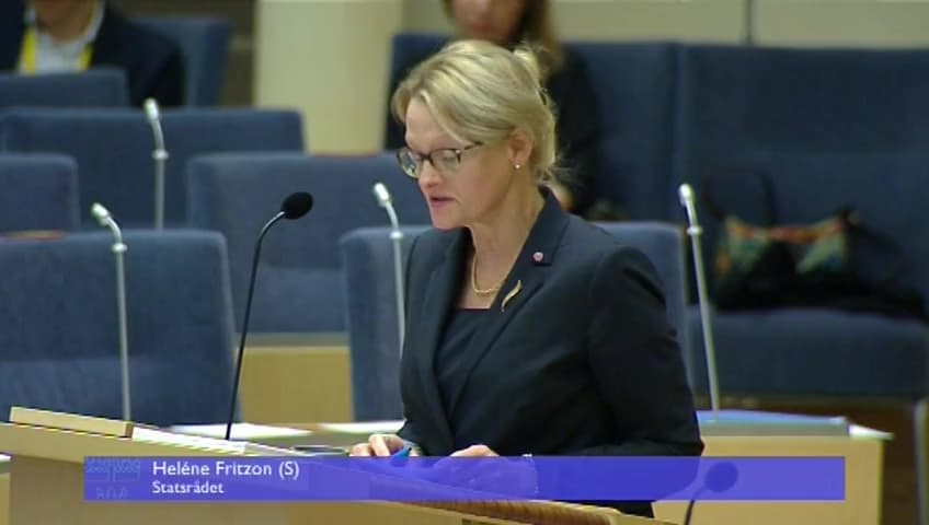 Stillbild från Interpellationsdebatt, Rekrytering av internationell kompetens