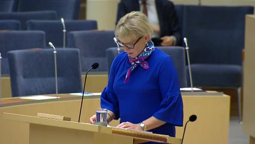 Stillbild från Interpellationsdebatt, Politiska fångar i Iran