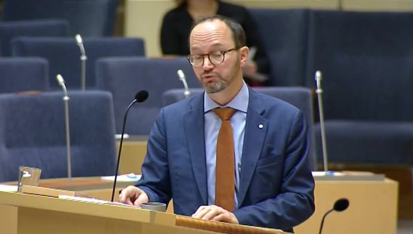 Stillbild från Interpellationsdebatt, Trafikverkets projekt Rätt väghållaransvar