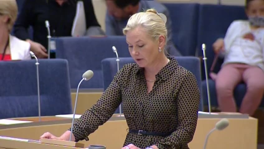 Stillbild från Interpellationsdebatt, Gemensamma reselösningar i den svenska kollektivtrafiken