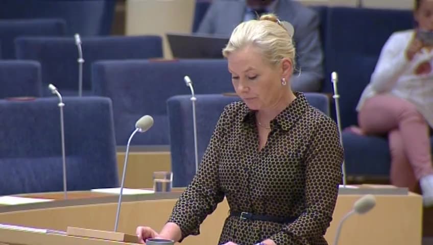 Stillbild från Interpellationsdebatt, Statliga färjor till Gotland