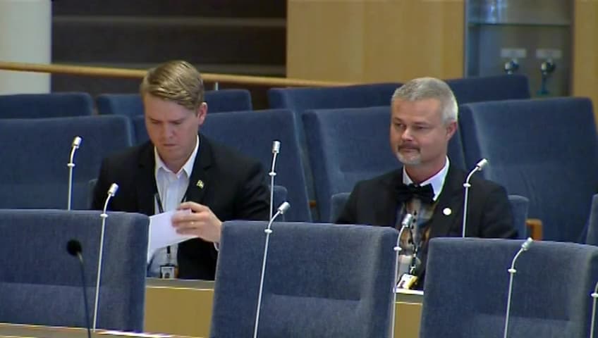 Stillbild från Interpellationsdebatt, Dödsfall i sjukvården