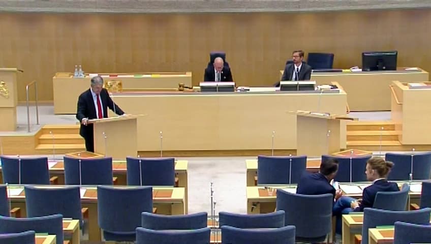 Stillbild från Interpellationsdebatt, Gotländsk elförbindelse