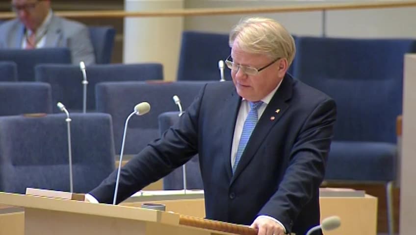 Stillbild från Interpellationsdebatt, Företrädare för kommande pliktpersonal