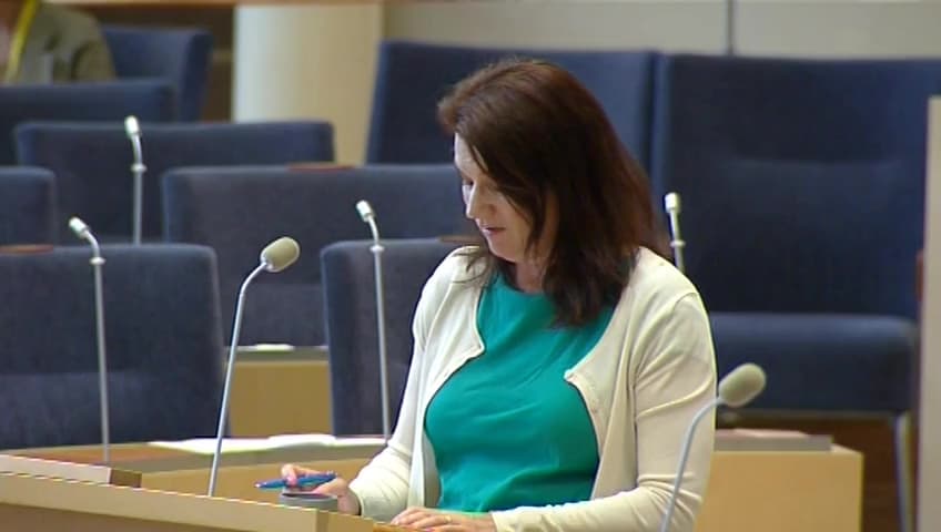 Stillbild från Interpellationsdebatt, Svenska institutets Twitterkonto