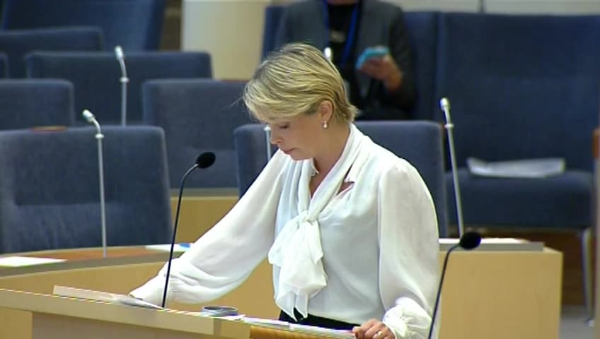 Stillbild från Interpellationsdebatt, Brister i Försäkringskassans arbete