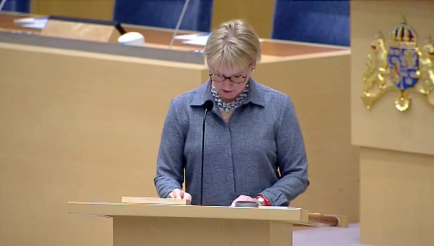 Stillbild från Interpellationsdebatt, Sverigebilden
