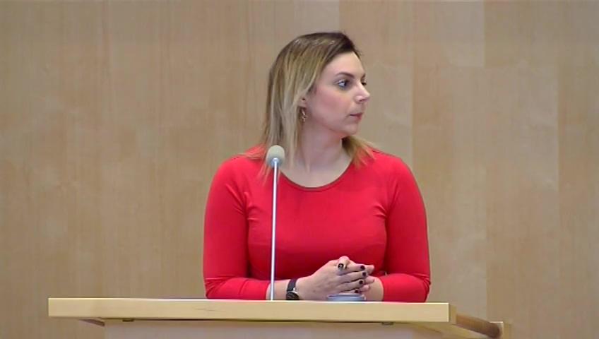 Stillbild från Debatt om förslag, Ytterligare anpassning av svensk rätt till Dublinförordningen