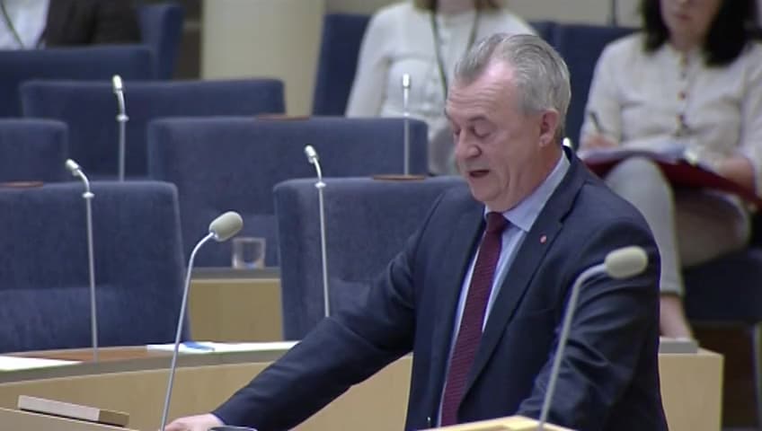 Stillbild från Interpellationsdebatt, Trålfiskeförbud