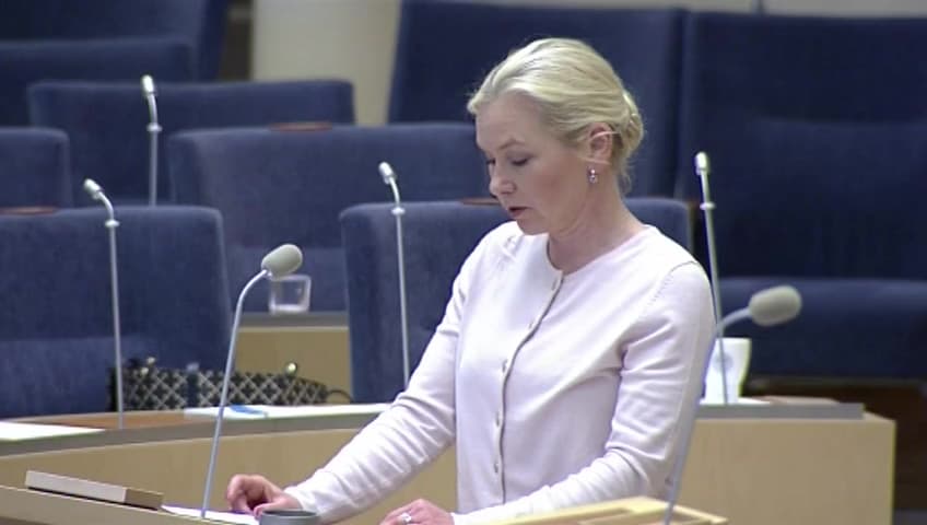 Stillbild från Interpellationsdebatt, Dubbdäck efter den 15 april