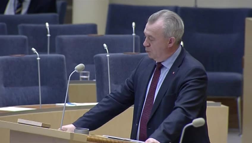 Stillbild från Interpellationsdebatt, Inventering av nyckelbiotoper