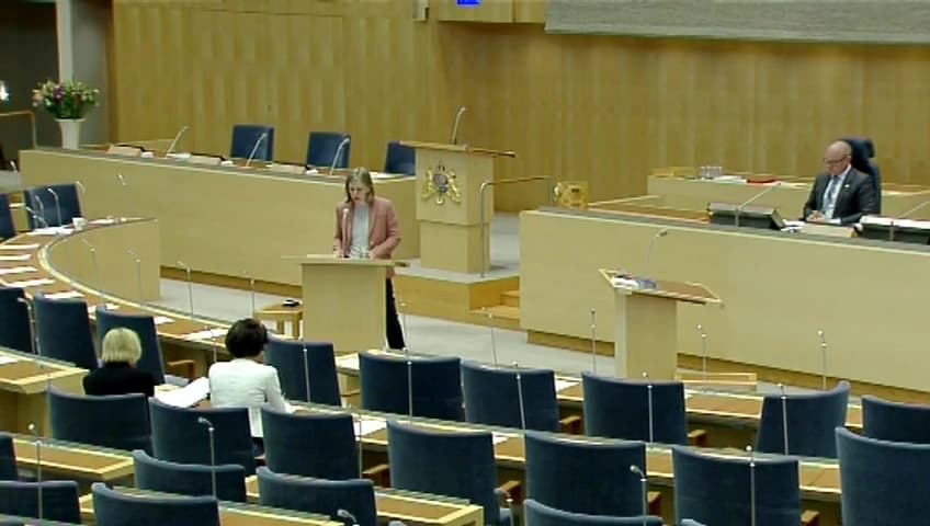 Stillbild från Interpellationsdebatt, Byggande på jordbruksmark