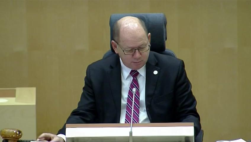 Stillbild från Debatt om förslag, Ny lag om Pensionsmyndighetens försäkringsverksamhet i premiepensionssystemet