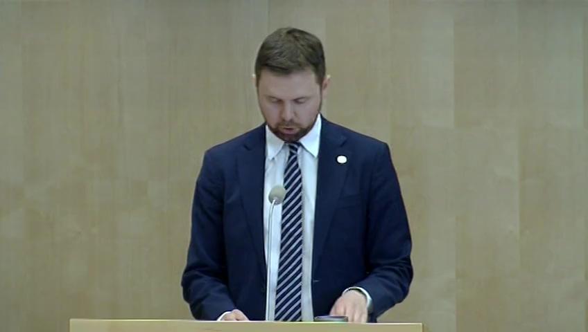 Stillbild från Debatt om förslag, Naturvård och områdesskydd