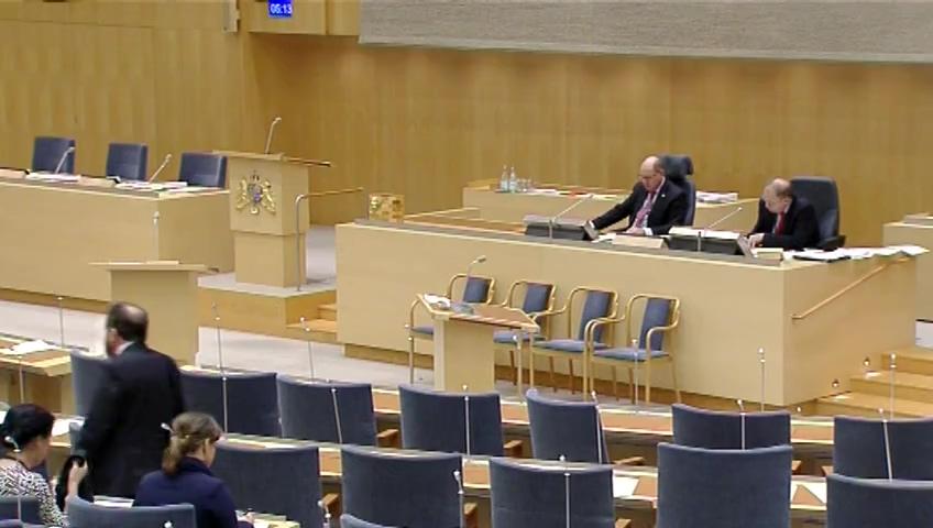 Stillbild från Debatt om förslag, Förlängning av Sveriges deltagande i IMF:s nya lånearrangemang (NAB)