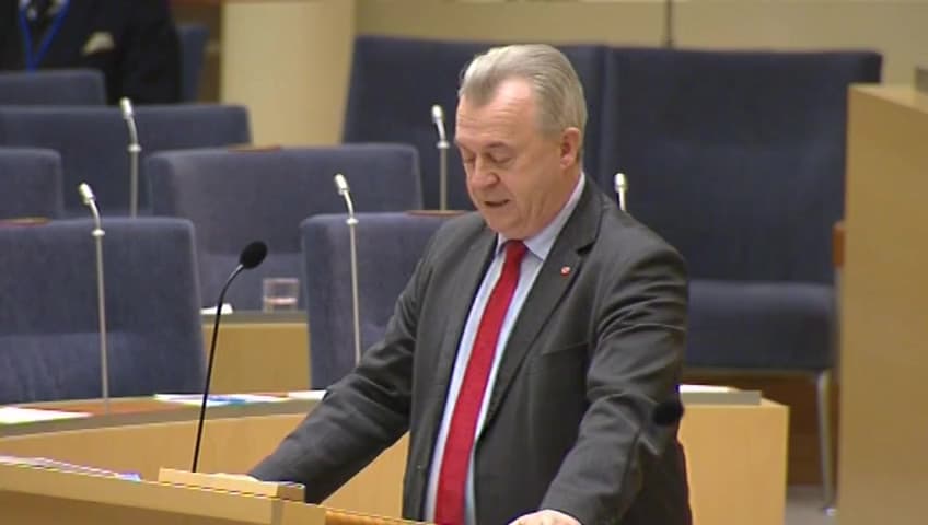 Stillbild från Interpellationsdebatt, Ett fungerande växtskydd för jordbruket