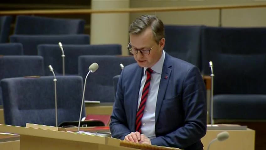 Stillbild från Interpellationsdebatt, Statliga bolag