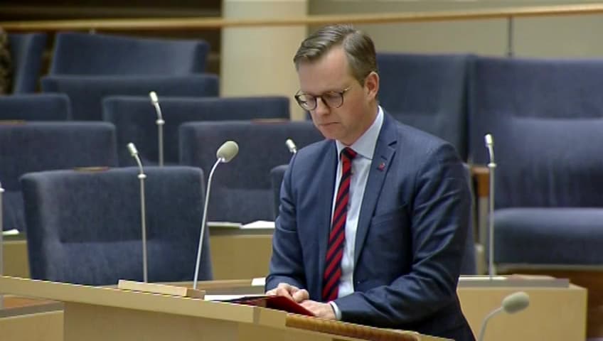 Stillbild från Interpellationsdebatt, Postnord
