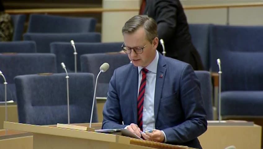 Stillbild från Interpellationsdebatt, Enkla jobb