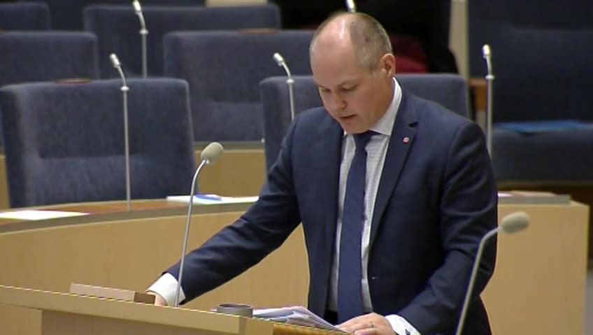 Stillbild från Interpellationsdebatt, Arbetskraftsinvandring
