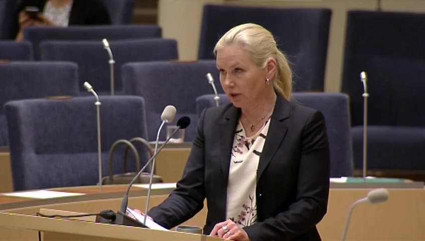 Stillbild från Interpellationsdebatt, Nattågens kvalitet