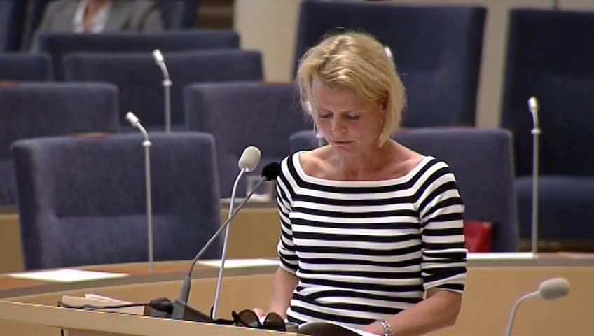 Stillbild från Interpellationsdebatt, Bättre måltider för våra äldre