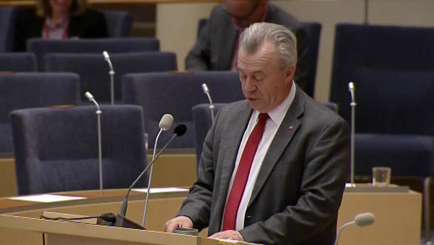 Stillbild från Interpellationsdebatt, Viltförvaltningen