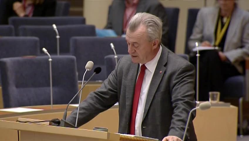 Stillbild från Interpellationsdebatt, Lagstiftning om jakt i fjällmiljö